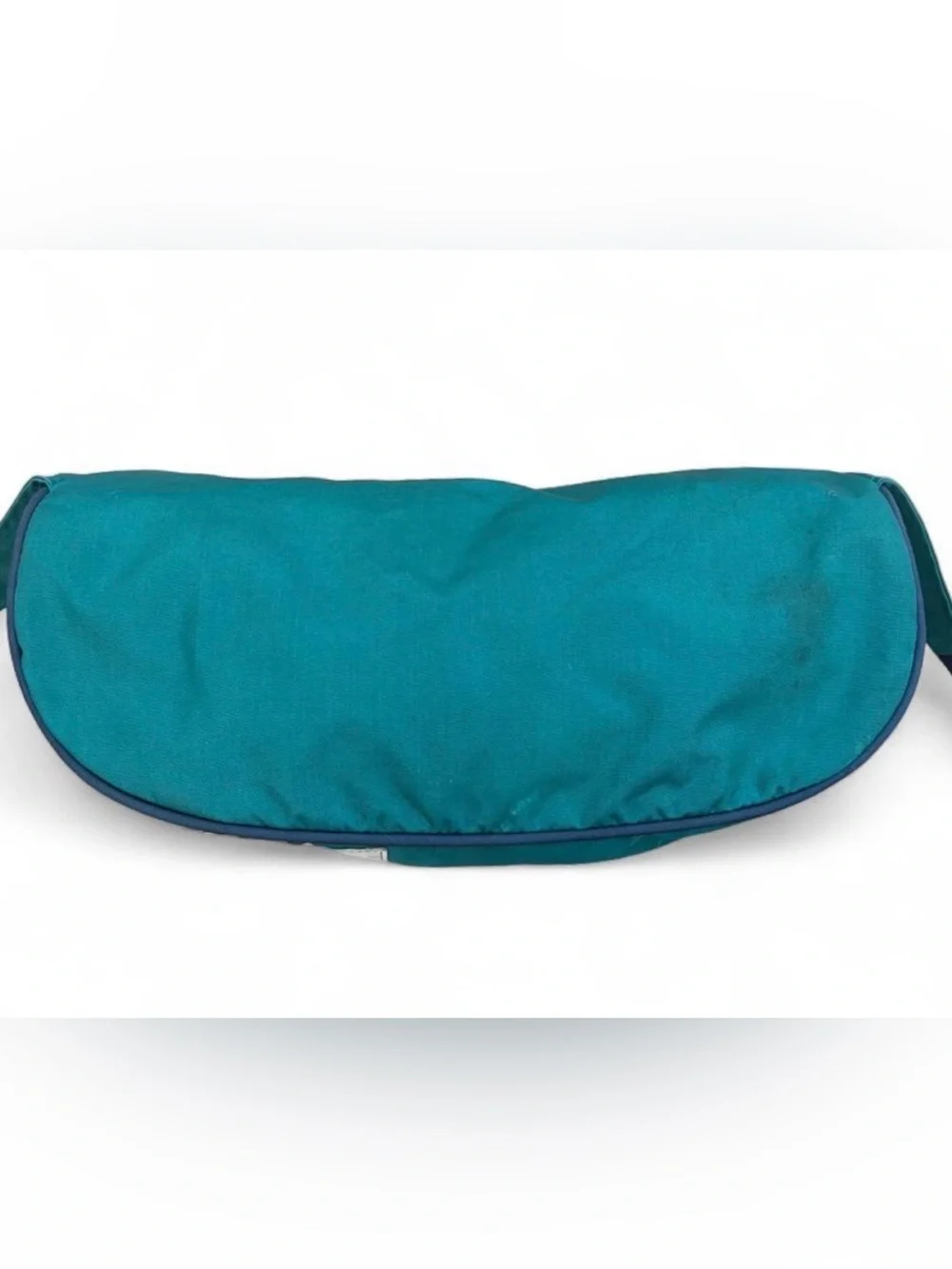 Vintage 70/80s The North Face teal blue large waist pack with royal blue piping